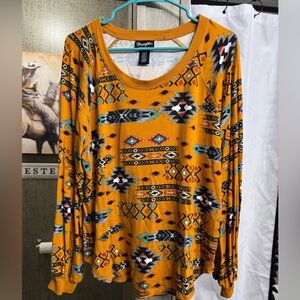 Wrangler Retro Tunic Long Sleeve Top